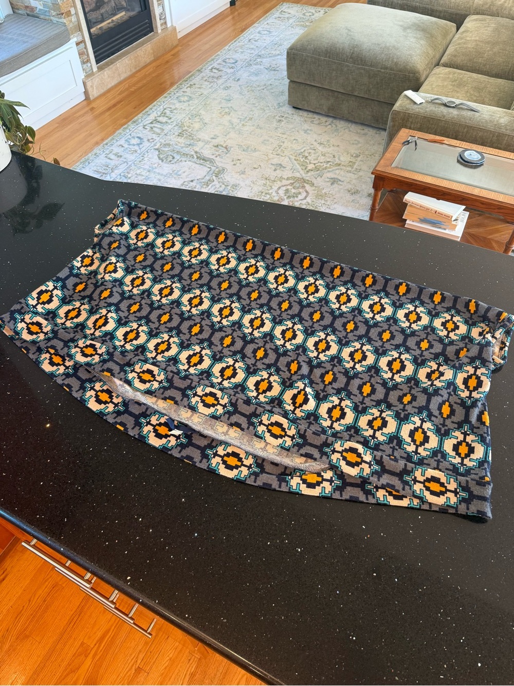 Blue Rain Navy, Yellow & Teal Geometric Cover Up